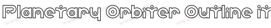 Planetary Orbiter Outline Italic字体转换